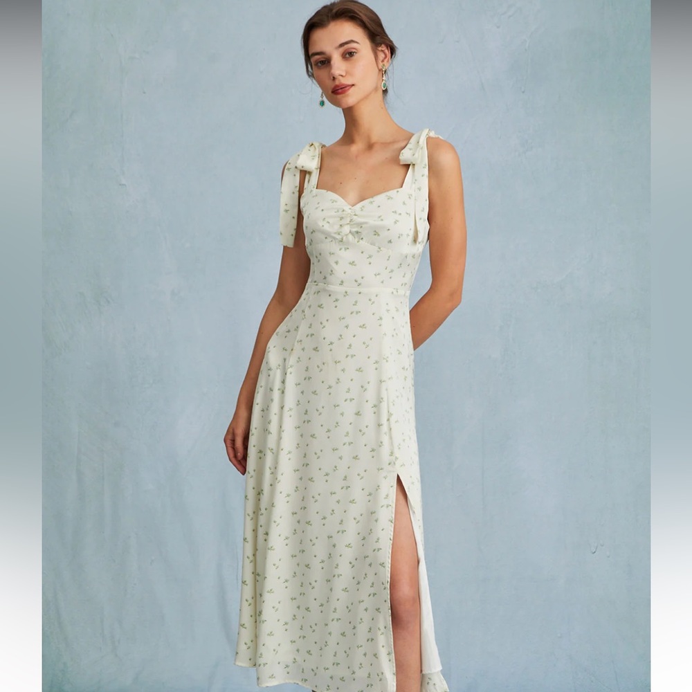 Rihoas satin floral dress NEW